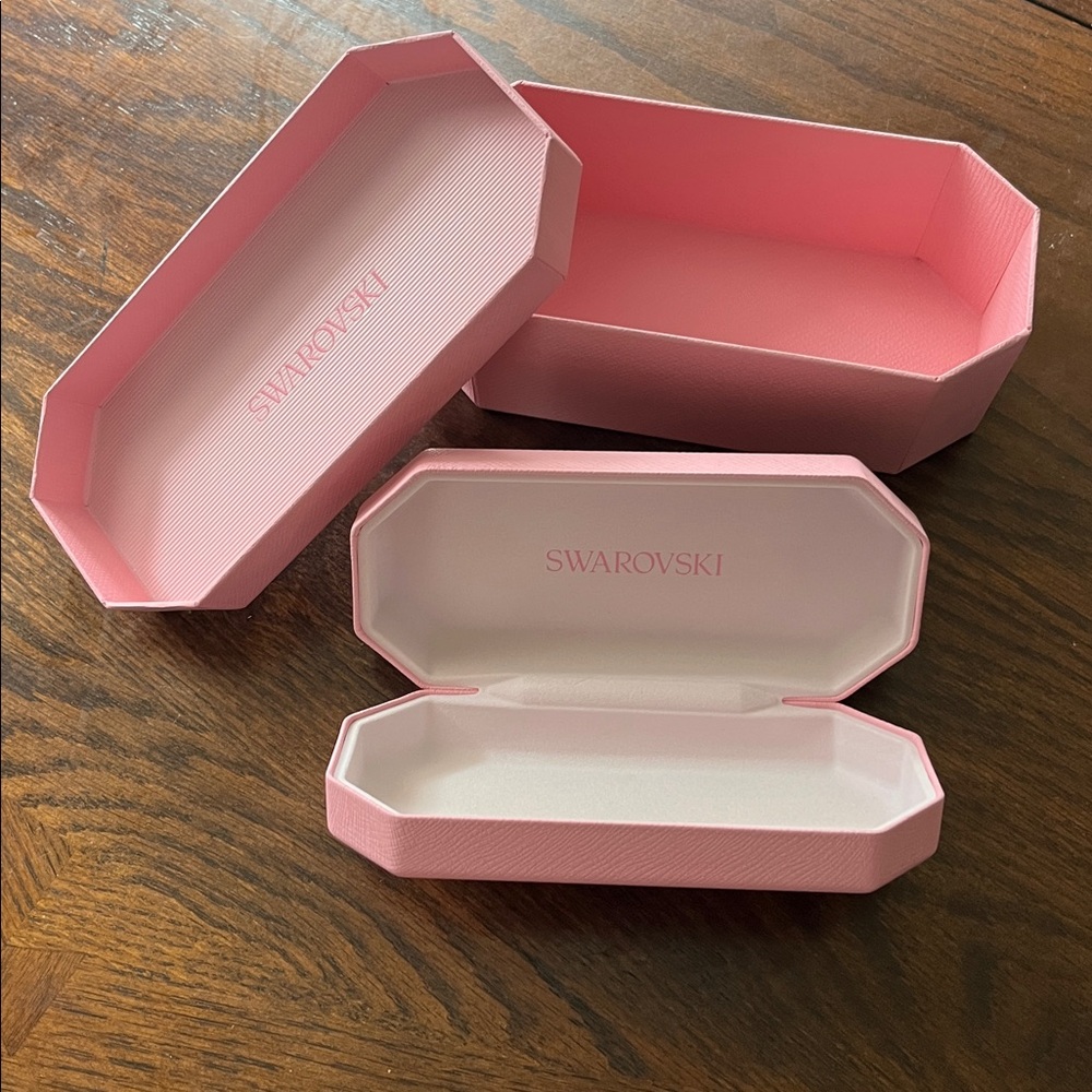 Pink Swarovski glasses Boxwith Lid